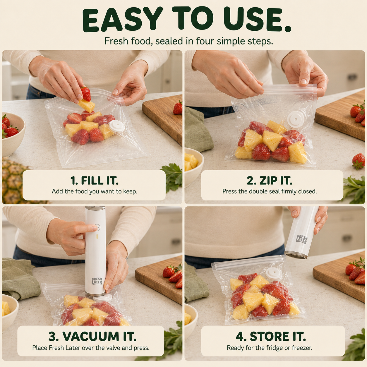 Fresh Later - Handheld Vacuum Sealer